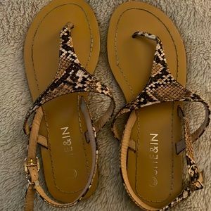 Animal print sandals